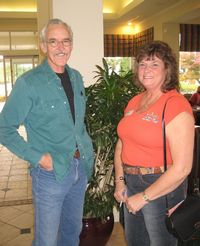 Marshall Wilburn and Francis Mooney in Hilton Garden Inn lobby.